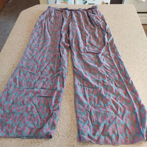 Girls Xhilaration Palazzo Pants Sz XL Elastic Waist Geometric Pockets gray